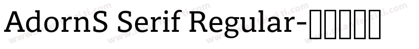 AdornS Serif Regular字体转换